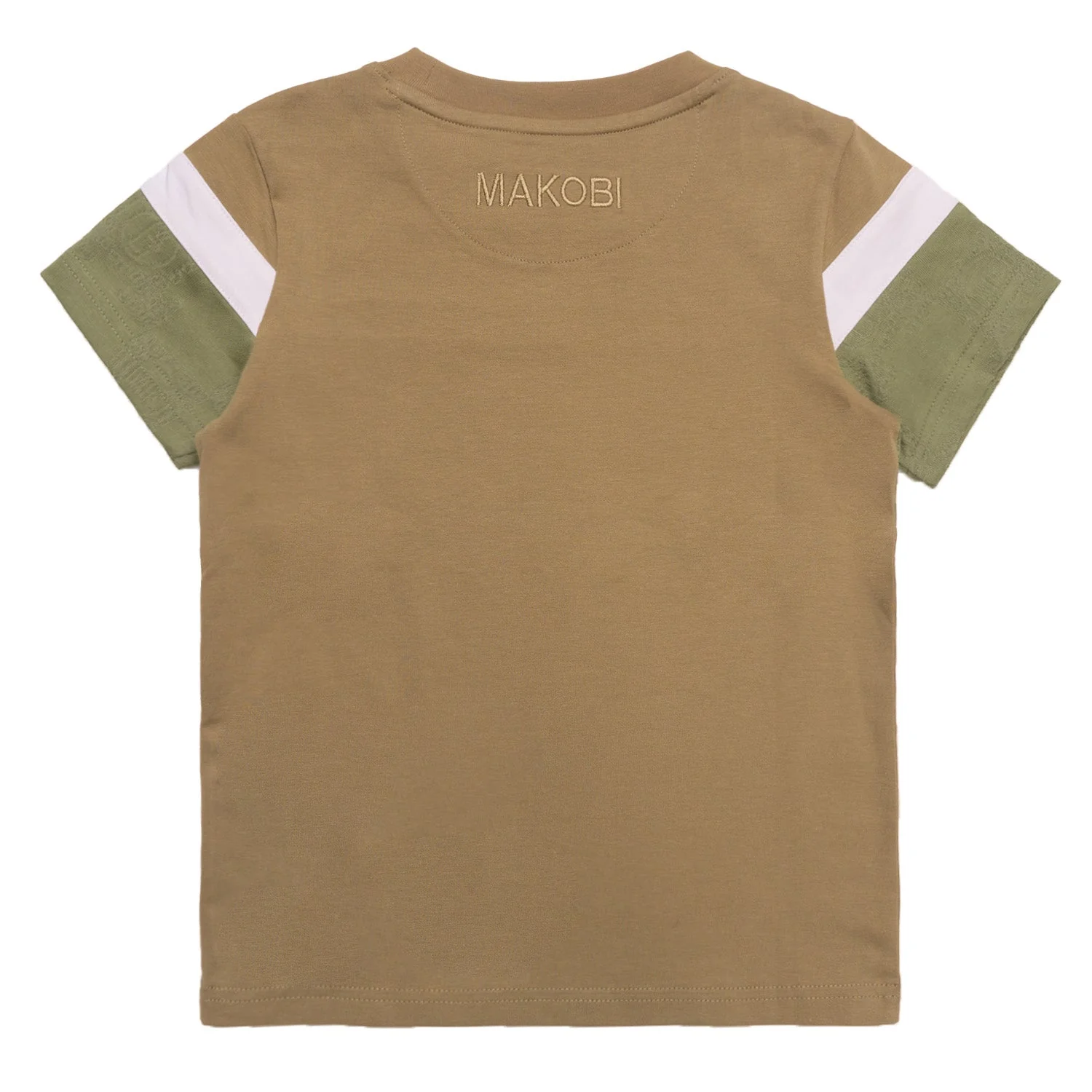 B141 Makobi Kids Monogram Tee - Khaki - Image 4