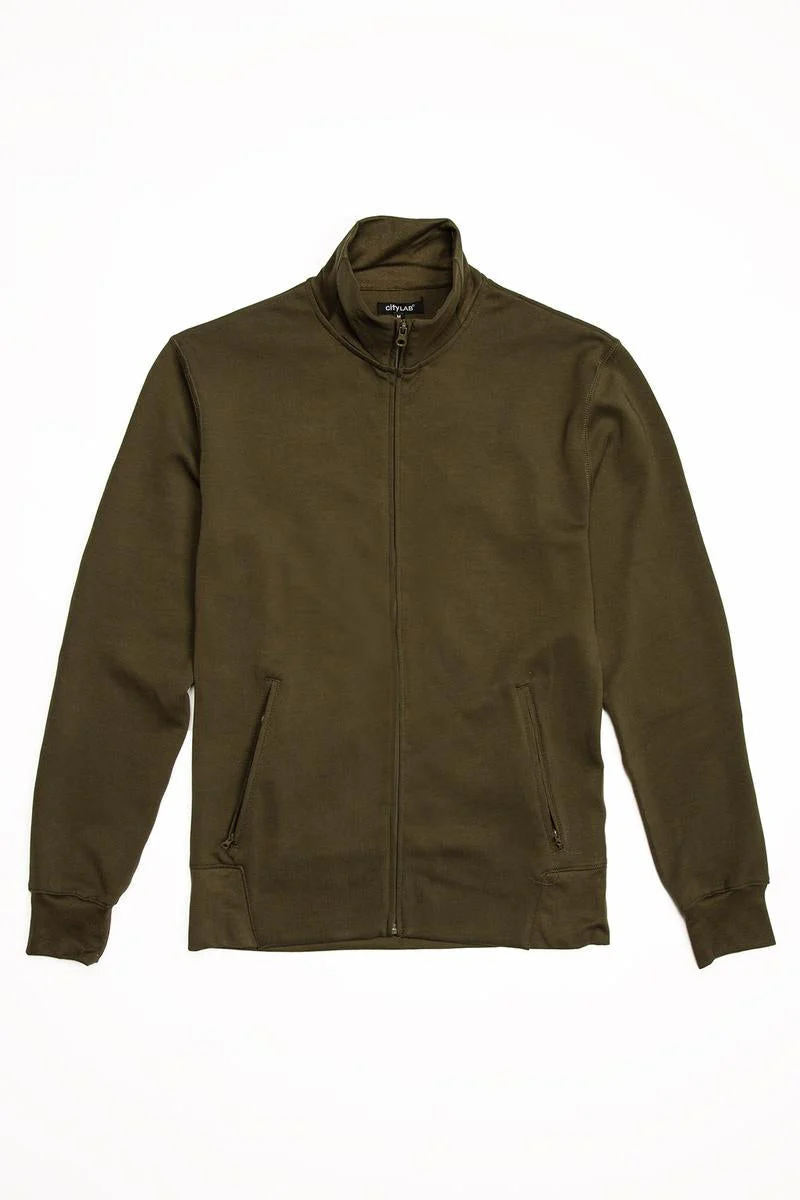 CityLab - Track Jacket Performance Fleece - Olive