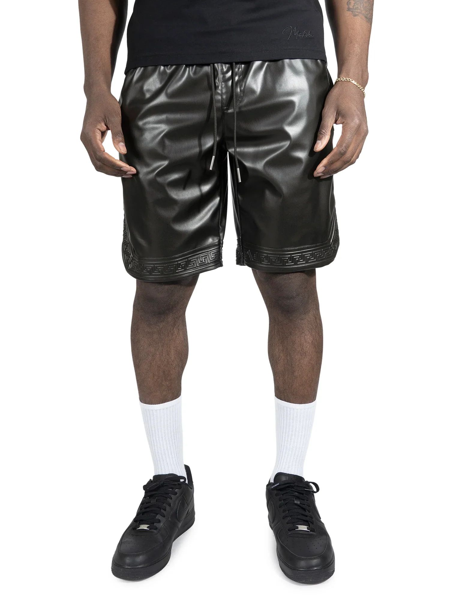 MAKOBI Belluci Vegan Leather Shorts -(M629) - Image 8