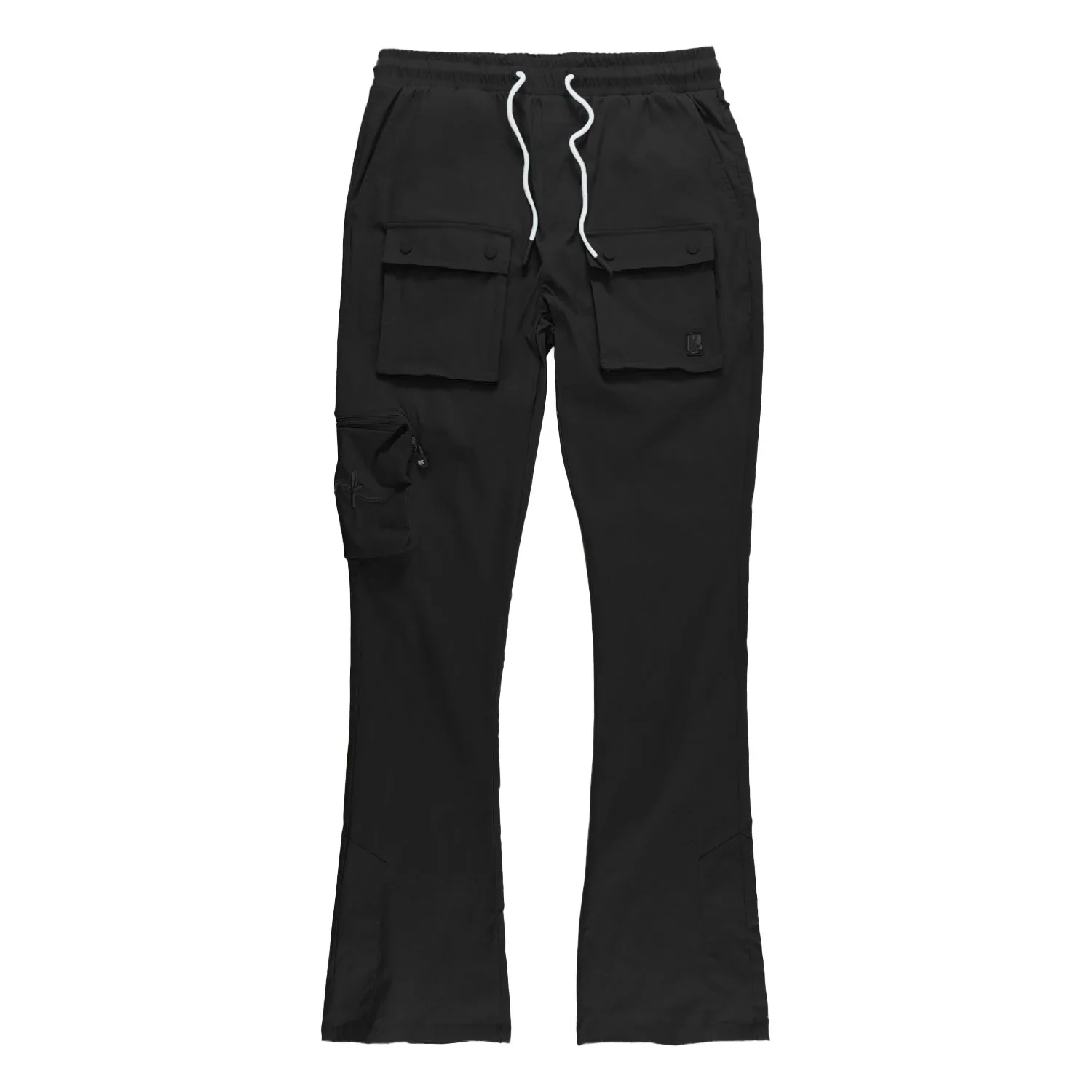 MAKOBI Sartoni Nylon Stacked Pants - Black-(M1625) - Image 3
