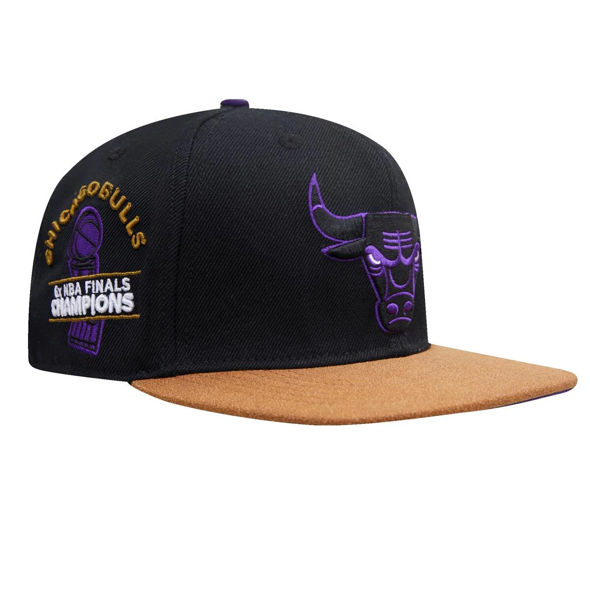 Pro Standard - Chicago Bulls Two Tone Leather Brim Snapback Hat - Image 3