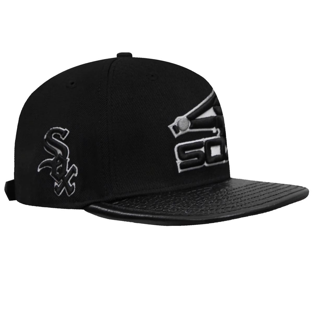 Pro Standard - Chicago White Sox Batterman Logo Gator Visor Strapback Hat - Image 3