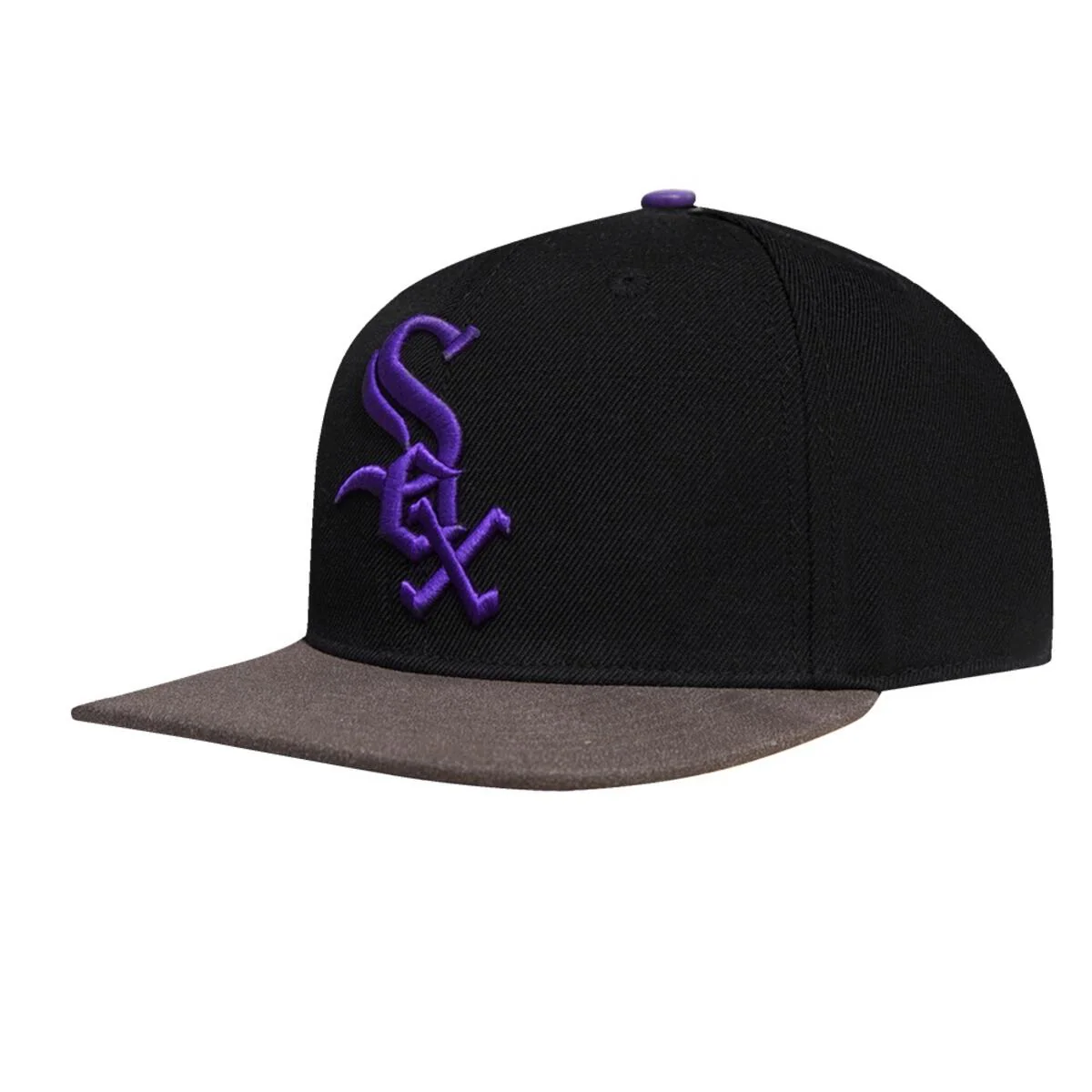 Pro Standard - Chicago White Sox Two Tone Leather Brim Snapback Hat - Image 4