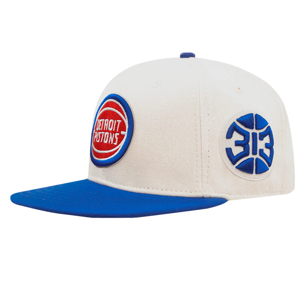 Pro Standard - Detroit Pistons Retro Classic Primary Logo Wool Snapback Hat - Image 4