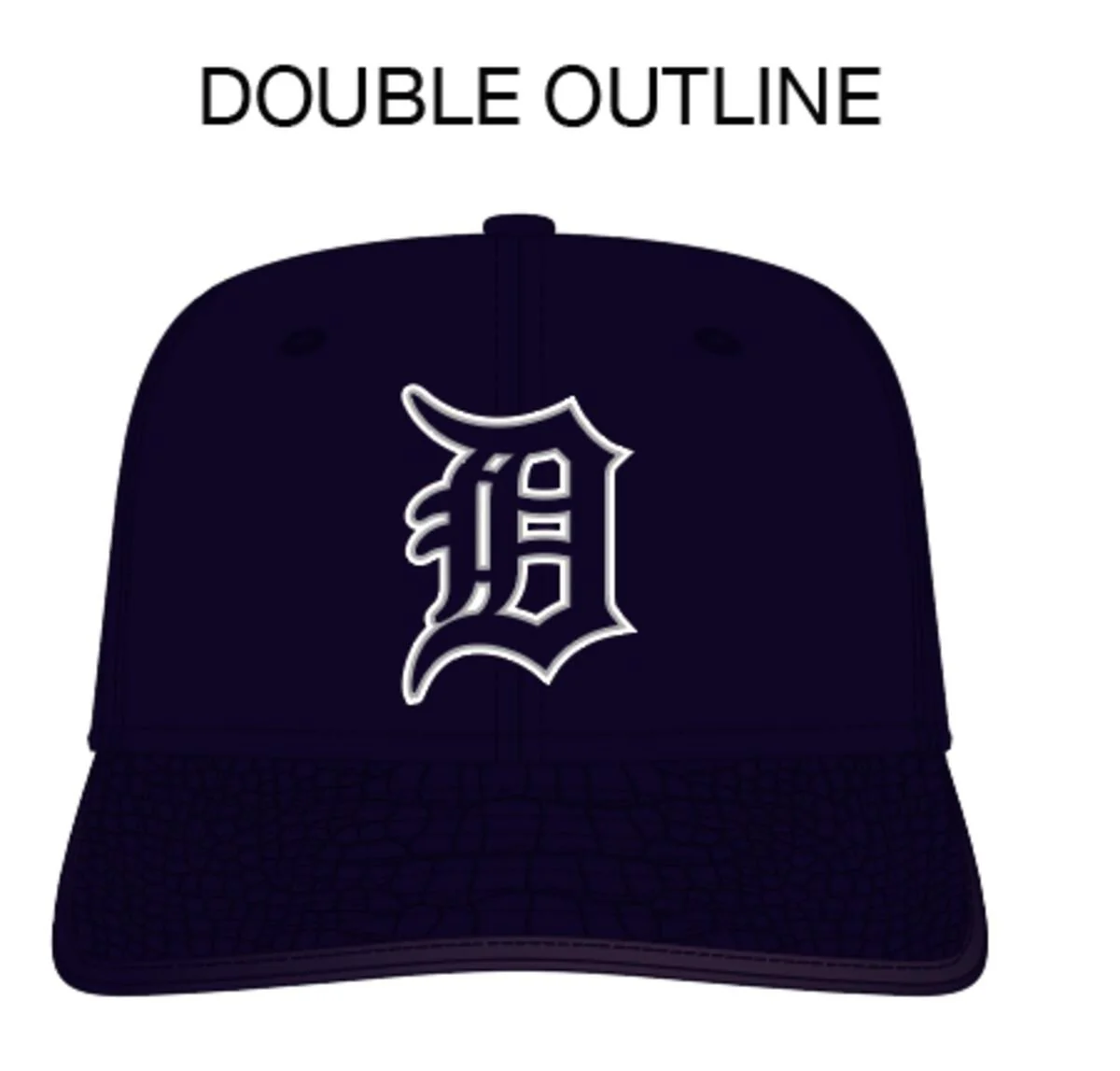 Pro Standard - Detroit Tigers Logo Double Outline Gator Visor Strapback Hat - Image 11