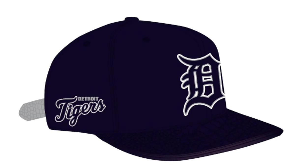 Pro Standard - Detroit Tigers Logo Double Outline Gator Visor Strapback Hat - Image 13