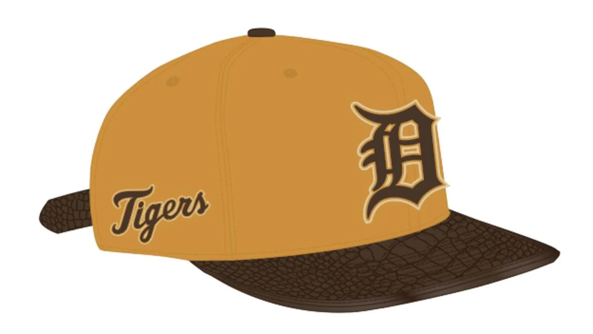 Pro Standard - Detroit Tigers Logo Double Outline Gator Visor Strapback Hat - Image 22