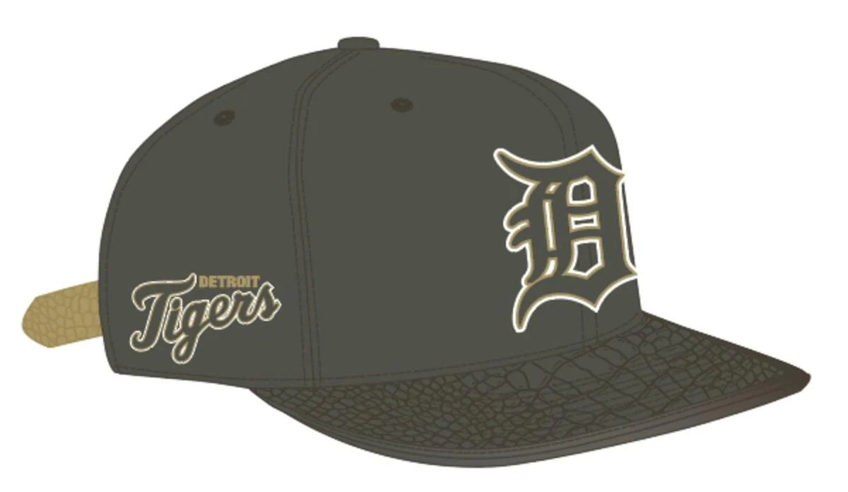 Pro Standard - Detroit Tigers Logo Double Outline Gator Visor Strapback Hat - Image 4