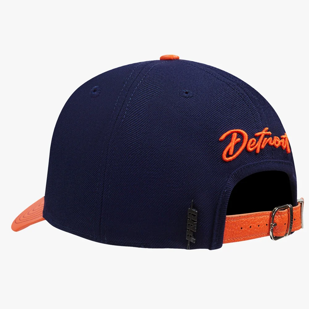 PRO STANDARD DETROIT TIGERS S-STACKED PINCH FRONT STRAPBACK,MIDNIGHT NAVY - Image 3