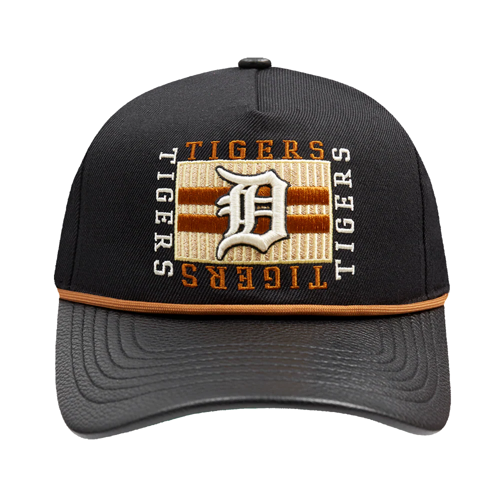 PRO STANDARD DETROIT TIGERS STACKED STRIPE PINCH FRONT STRAPBACK