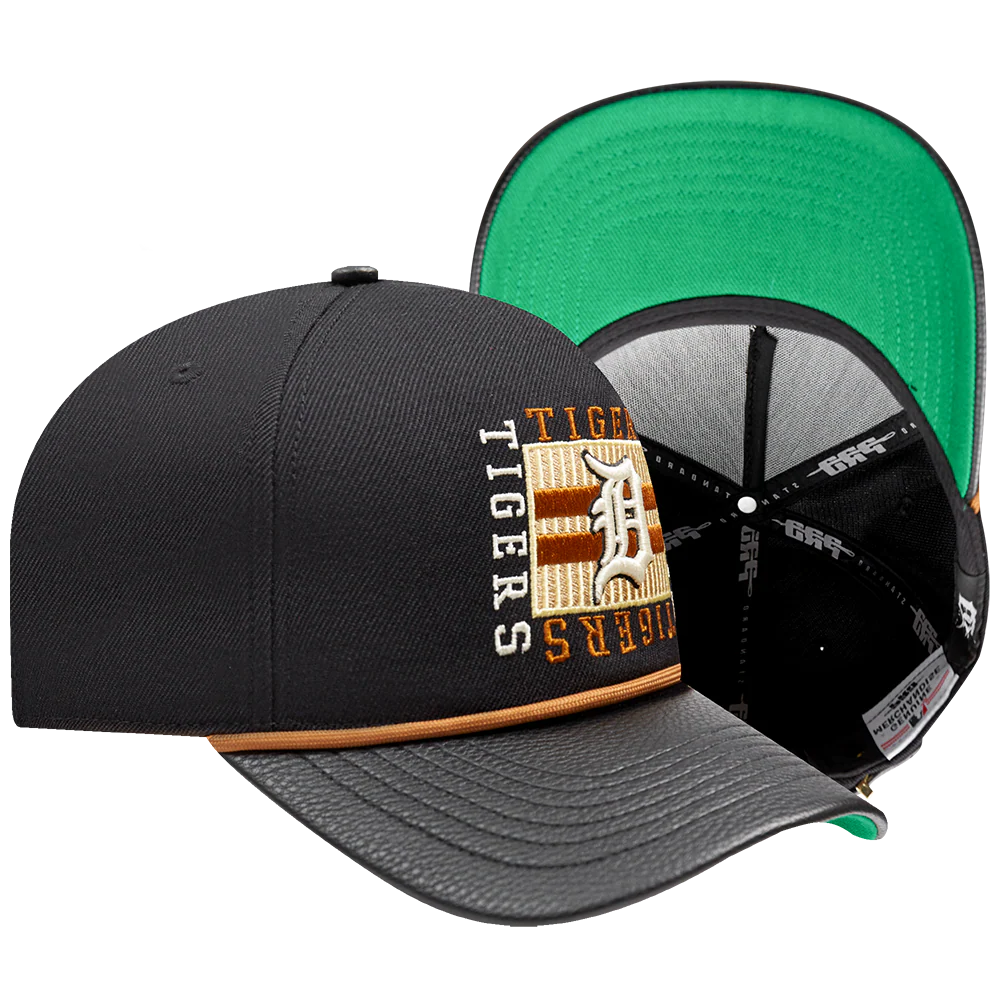 PRO STANDARD DETROIT TIGERS STACKED STRIPE PINCH FRONT STRAPBACK - Image 5