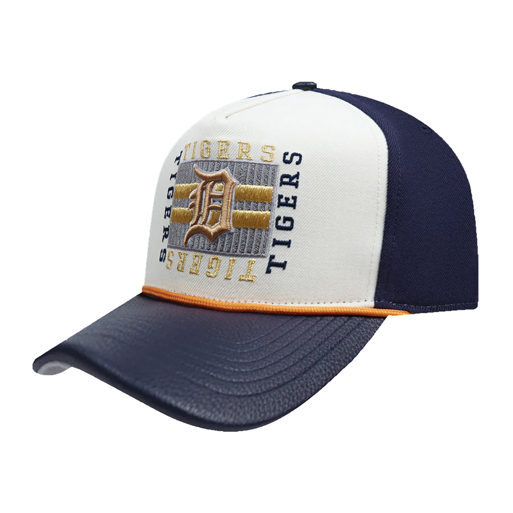 PRO STANDARD DETROIT TIGERS STACKED STRIPE PINCH FRONT STRAPBACK - Image 7