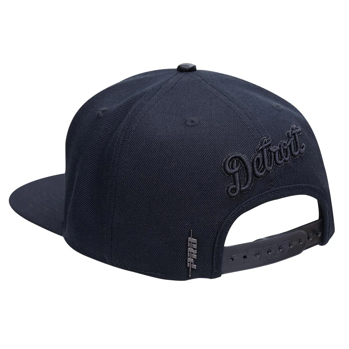 Pro Standard - Detroit Tigers Logo Snapback Hat - Triple Black - Image 3