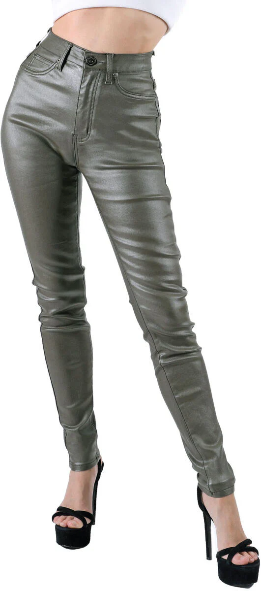 Red Fox - Highwaist Super Stretch Coated Jeans (PA0460) - Image 5